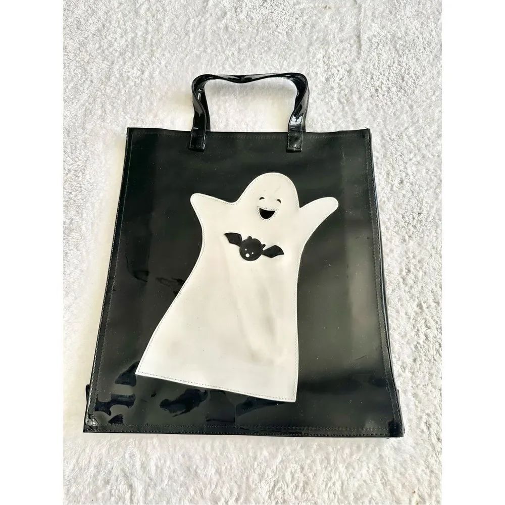 Halloween Black and white bat and ghostβtote bagβοΏΌ